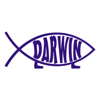 Darwin Fish Decal (Purple)